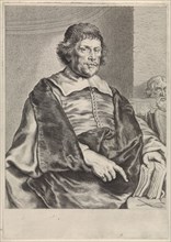 Portrait of Caspar van Baerle, Theodor Matham, Joachim von Sandrart, 1616 - 1676