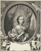 Portrait of Anna Maria van Schurman, Cornelis van Dalen (II), Cornelis Janssens van Ceulen, 1648 -