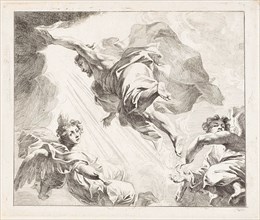 Ascension of Christ, print maker: Jacob de Wit, Peter Paul Rubens, 1705 - 1754