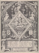 New Year Postcard from the Haarlem Chamber of Rhetoric The Wijngaertrancken, 1600, The Netherlands,