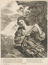 July: a woman harvesting, Anonymous, Reinier van Persijn, Joachim von Sandrart, 1670 - 1726