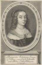 Portrait of Margarita Schotanus, at age 17, Peter Philippe, 1635 - 1702