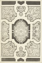 Plan of garden with nine parterres, DaniÃ«l Marot I, print maker: Anonymous, after 1703 - before