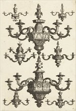 Two large and six small chandeliers, DaniÃ«l Marot (I), Anonymous, Anonymous, after 1703 - before