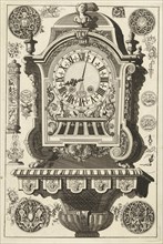 Clock on console awarded bust, DaniÃ«l Marot (I), Anonymous, Anonymous, after 1706 - before 1800