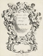 Cartouche with lobe ornament consisting of a large and a small compartment, Michiel Mosijn, Clement
