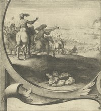 Siege of Breda (leaf with riders), 1637, Jan Gerritsz. van Bronchorst, 1637