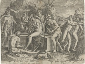 Diana and Actaeon, Monogrammist FME, Julius Goltzius, 1575 - 1595