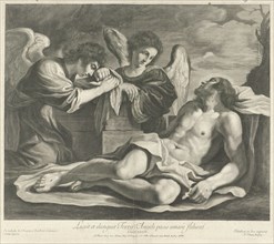 Lamentation of Christ by angels, Nicolas Pitau (I), Jacques Van Merle, unknown, 1668