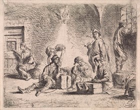 Prisoners in prison, Cornelis de Wael, 1630 - 1648
