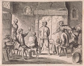Peasants in an inn, Cornelis de Wael, 1630 - 1648
