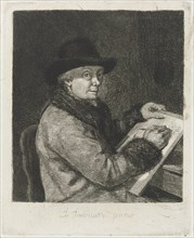 Portrait of the artist John Janson, characteristic, Louis Bernard Coclers, c. 1769 - c. 1787