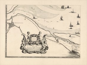 Map of Maassluis and the banks of the Meuse, The Netherlands, print maker: Joost van Geel