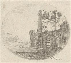 Ruin in a landscape, Jan van Nickelen, 1665 - 1721