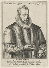 Portrait of Justus Lipsius, Anonymous, Hendrick Goltzius, 1587 - c. 1600
