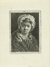 Young woman with hat and curly hair, 1768 - 1827