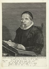 Portrait of James Hollebeek, print maker: Abraham J. Conradus, 1648