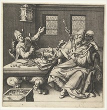 The money weighers and Death, Jacob de Gheyn II, 1593-1597