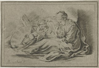 Mother and two children, Jurriaan Cootwijck, 1724 - 1798