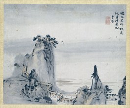 Painting, art of Chinese finger painting, landscape China,  Gao Qipei, 1700 - 1750