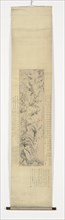 chinese scroll painting with bamboo and orchids on a rock, Ma Shouzhen, 1548 - 1604