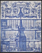 Tile panel with the tile and pottery factory in Bolsward, Anonymous, c. 1745 - c. 1765