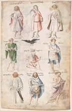 Nine men of antiquity, Barthélémy d' Eyck, Anonymous, c. 1440