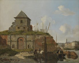 Town Rampart with Gunpowder-Magazine, Carel Jacobus Behr, Gijsbertus Craeyvanger, 1830
