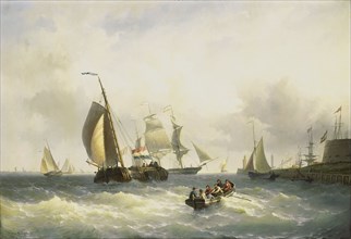 Anchorage at Bremerhaven, Germany, Willem Gruyter (Jr.), 1868