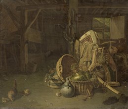 Still Life in a Stable, FranÃ§ois Cornelis Knoll, 1824