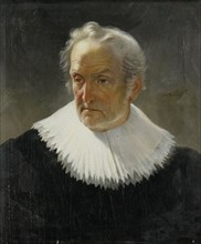 An old Man in 17th-century Dress, Christiaan Julius Lodewijk Portman, 1830 - 1868