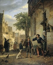 Jan Steen Sends his Son to the Streets to Exchange Paintings for Beer and Wine, Ignatius Josephus