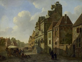 View in Dordrecht, The Netherlands, Johannes Schoenmakers, Johannes Christiaan Schotel, 1819 - 1821