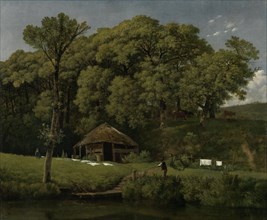 A Barn on the Bank of a Stream in Gelderland, The Netherlands, Wouter Johannes van Troostwijk, c.