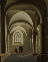 The westernmost bays of the south aisle of the Mariakerk in Utrecht, The Netherlands, Pieter Jansz.