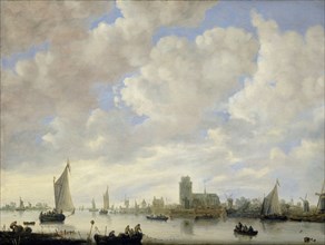 View of the Merwede at Dordrecht, The Netherlands, attributed to Jeronymus van Diest (II), c. 1660