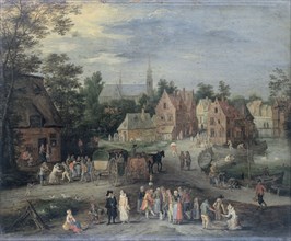 A Village in Flanders, Belgium, Pieter Gijsels, 1650 - 1691