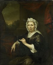 Portrait of Brechje Hooft, Widow of Harmen van de Poll, attributed to Arnold Boonen, c. 1700 - c.