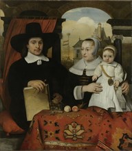 Family Portrait of Willem van der Helm, Architect of the Town of Leiden, and his Wife Belytgen