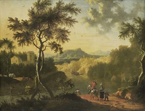 Italian Landscape, attributed to Timotheus de Graef, 1682 - 1718