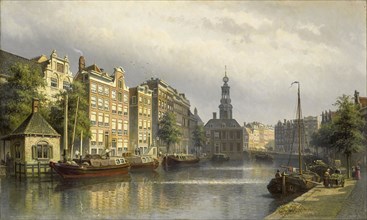 The Singel, Amsterdam The Netherlands, looking towards the Mint., Eduard Alexander Hilverdink, 1884