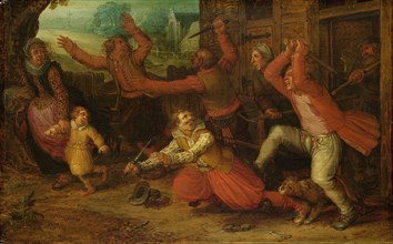 Peasant's Joy (The Expulsion), workshop of David Vinckboons, after c. 1619