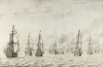 The Battle of Dunkirk, France, Willem van de Velde (I), 1659