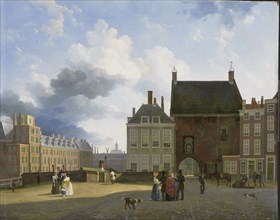 De Gevangenpoort and the Plaats of The Hague, The Netherlands, Pieter Daniel van der Burgh, 1825 -