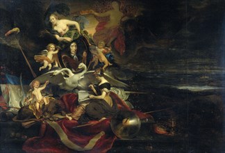 Allegorical Representation of the Expedition to Chatham in 1667, with a Portrait of Cornelis de