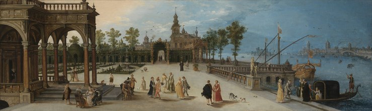 Elegant Party on a Terrace of a Venetian-inspired Setting, Anonymous, c. 1615
