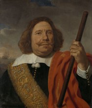 Portrait of Egbert Meeuwsz Cortenaer, Lieutenant-Admiral of the Meuse, Bartholomeus van der Helst,