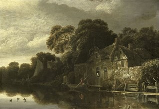 Old Cottage on the Water, Michiel van Vries, 1656