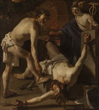 Prometheus Being Chained by Vulcan, Dirck van Baburen, 1623