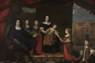 Family Portrait of Reyer Reyersz van der Burch, Clerk of the Generality Ammunition Depots in Delft,